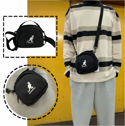 【限時優惠】 KANGOL 中間 KANGOL LOGO 圓袋 Shoulder Bag (預訂貨品，10月7日送出)